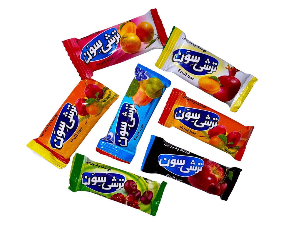 Bite Size Fruit Roll Toffee - Mixed Flavors - 400g ( Lavashak Loghmeh ) - Fruit Leather - Kalamala - Sevan