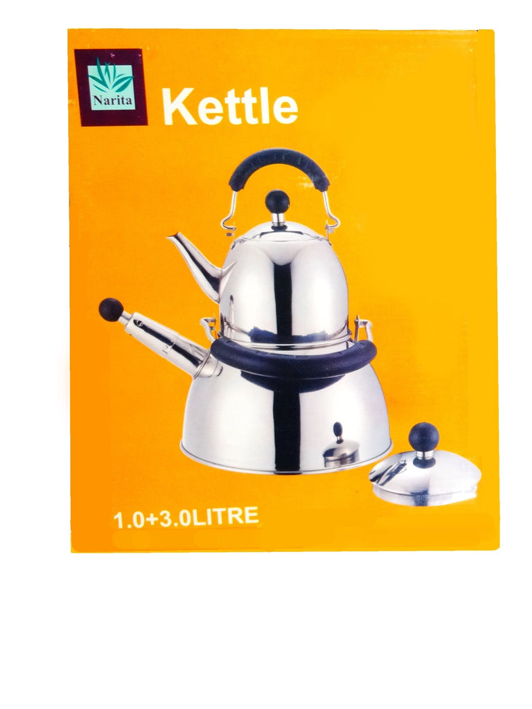 Double Whistling Kettle with Strainer ( Narita Double Whistling Kettle ) - Kettles - Kalamala - Kalamala