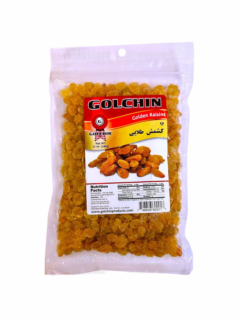 Golden Raisin - Dried - 12 Oz ( Keshmesh ) - Dried Fruit and Berries - Kalamala - Golchin