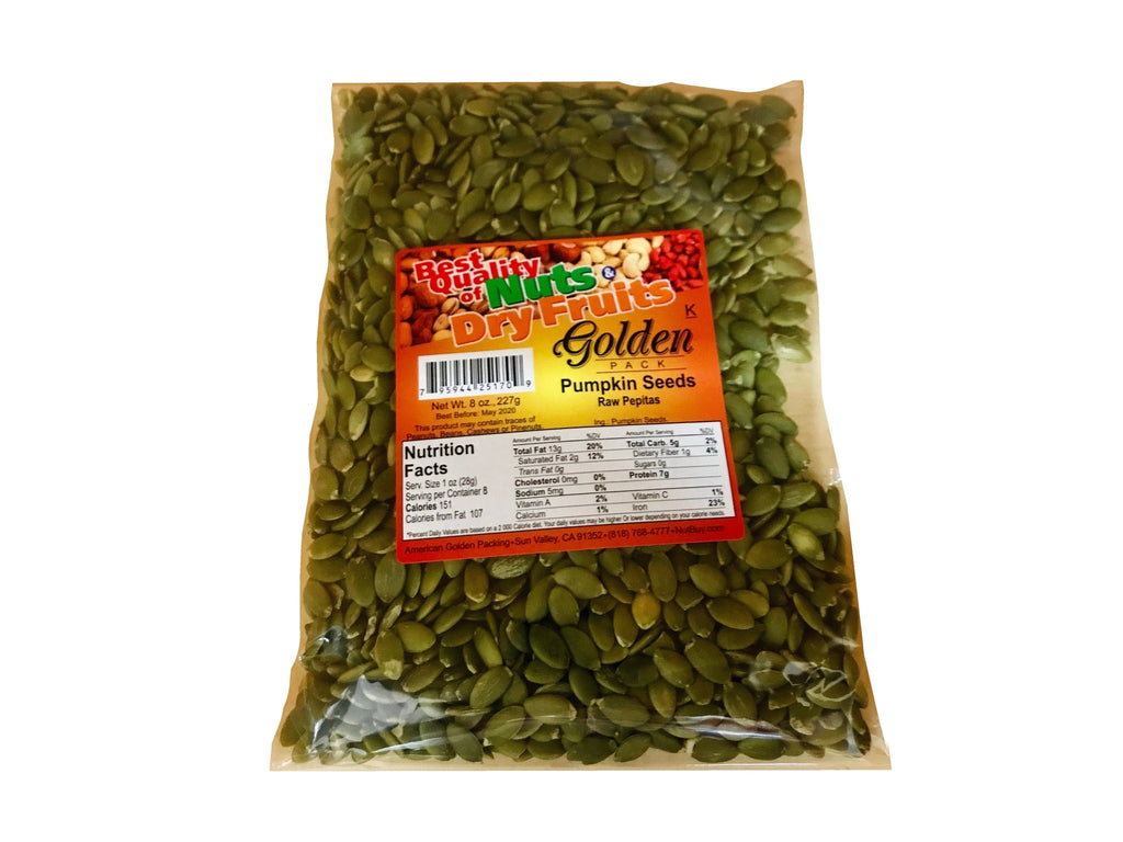 Pumpkin Seeds Raw Shelled - 0.5 Pound ( Tokhm e Kadoo ) - Seeds - Kalamala - Kalamala