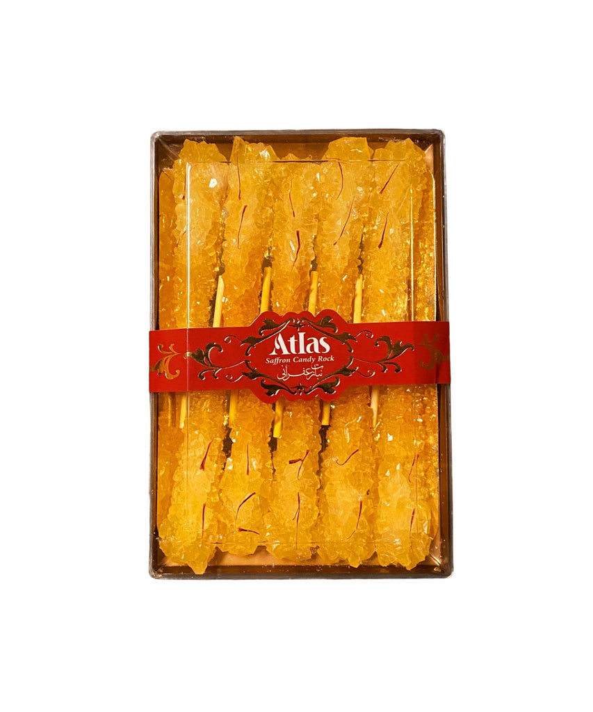 Rock Candy Saffron with Stick ( Nabat-Nabaat ) - Rock Candy - Kalamala - Atlas