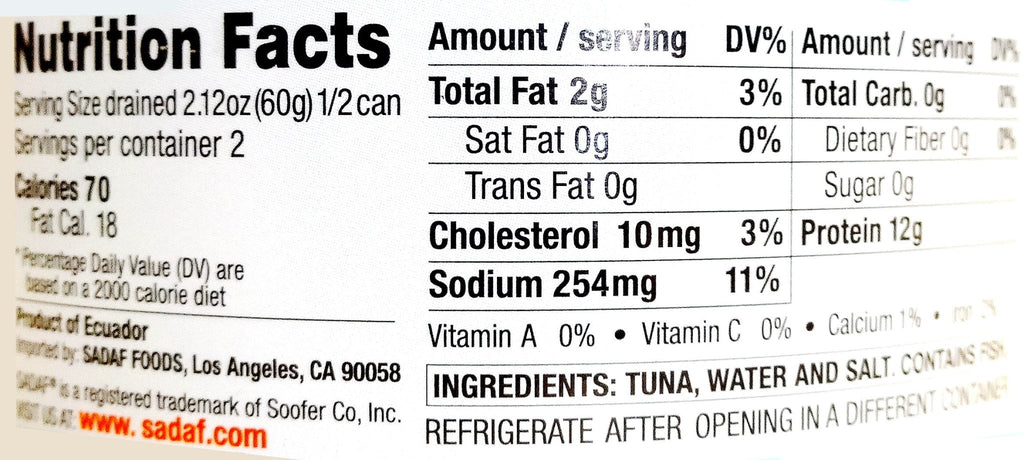 Solid Light Tuna - Easy Open - In Water - Canned Fish & Meat - Kalamala - Sadaf