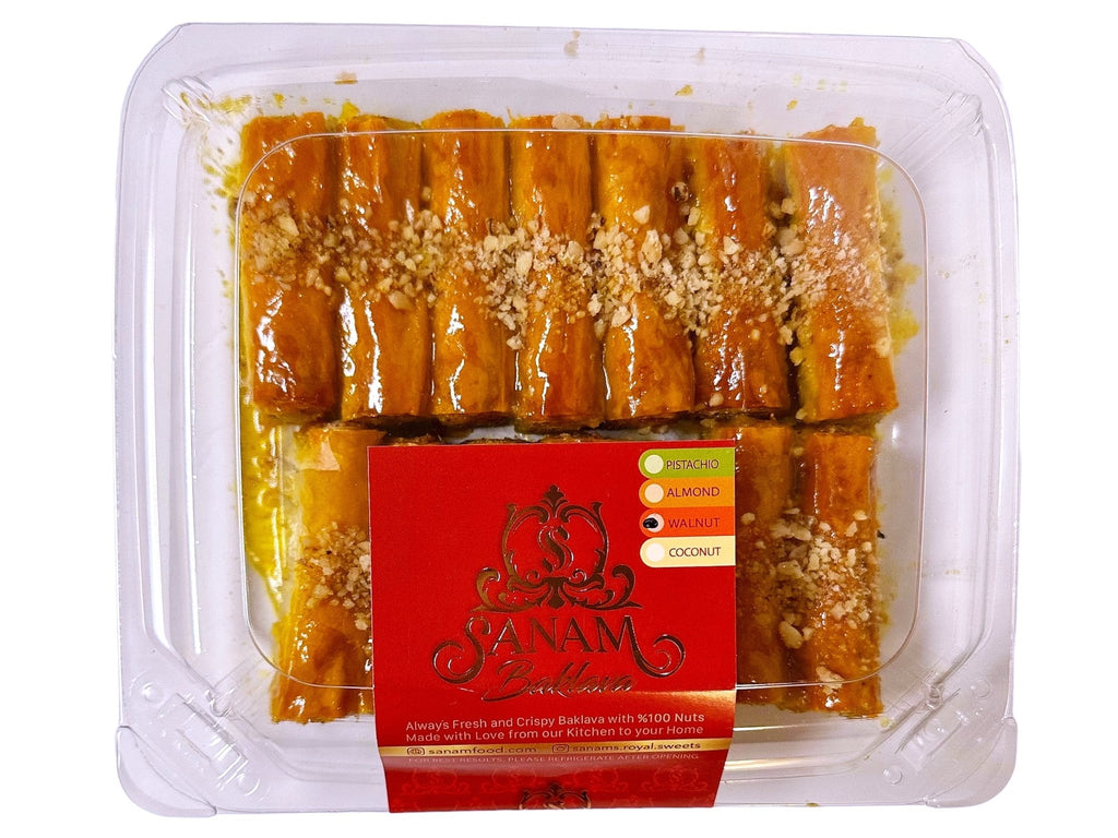 Walnut Roll Baklava ( Baghlava ) - Baghlava - Kalamala - Sanam Baklava